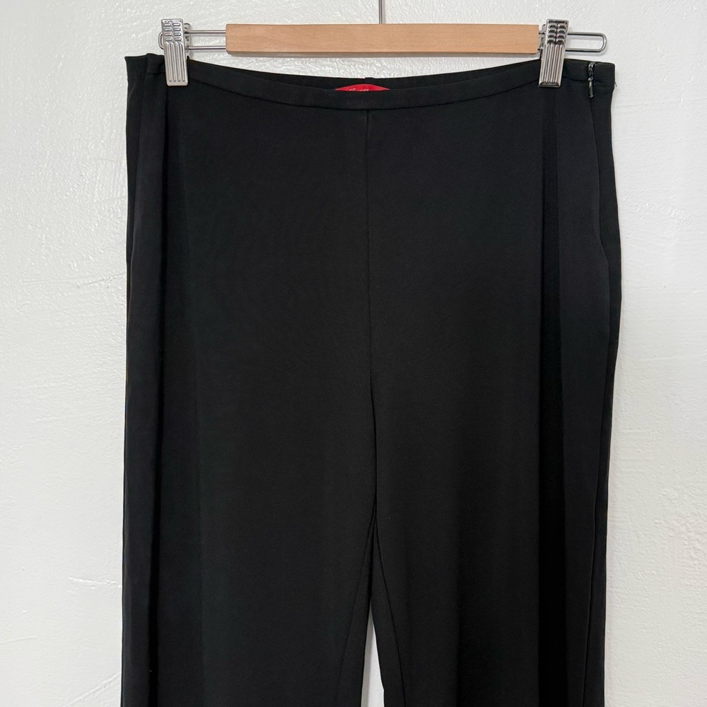 AK Anne Klein Women's Casual Loose High Rise Wide Leg Side Zip Pant Black‎ Sz 12 - Picture 3 of 7